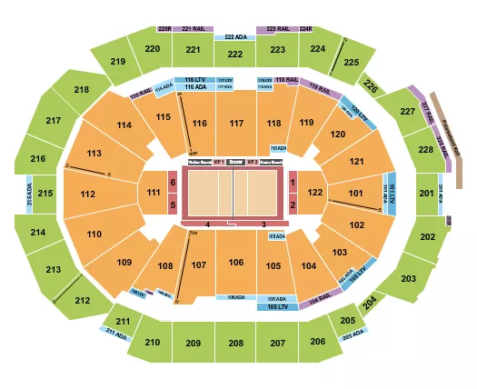 VOLLEYBALL Seating Map Seating Chart