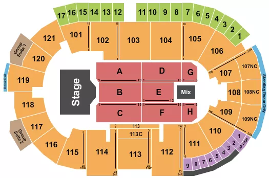 ENDSTAGE A H Seating Map Seating Chart
