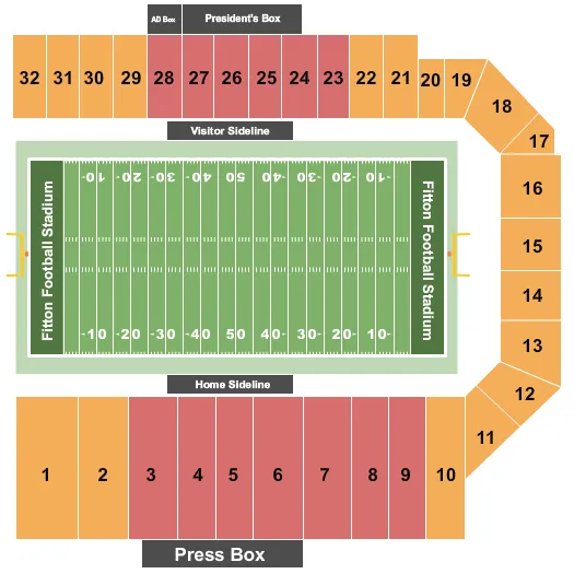 FOOTBALL Seating Map Seating Chart