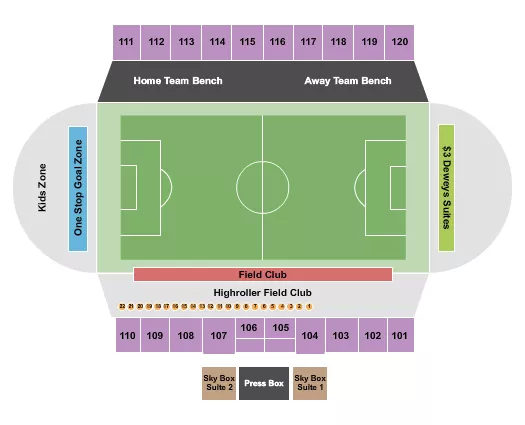 SOCCER Seating Map Seating Chart