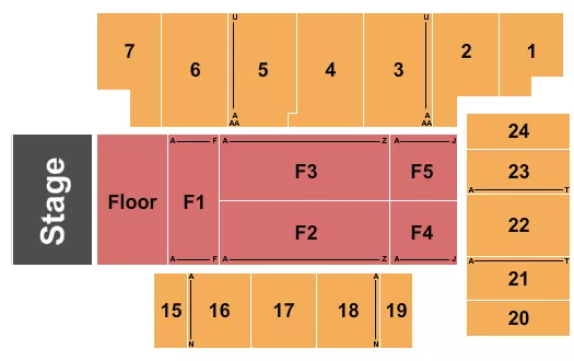 FIVE FLAGS CENTER ARENA BILLY CURRINGTON Seating Map Seating Chart