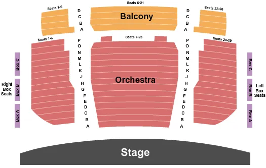 END STAGE Seating Map Seating Chart