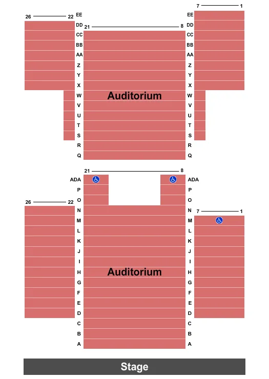 ENDSTAGE Seating Map Seating Chart