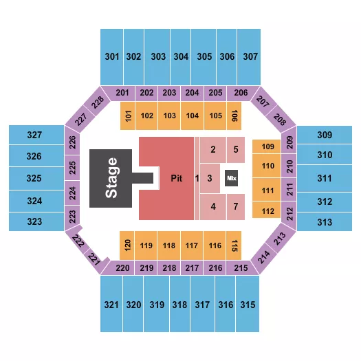 BRANTLEY GILBERT Seating Map Seating Chart