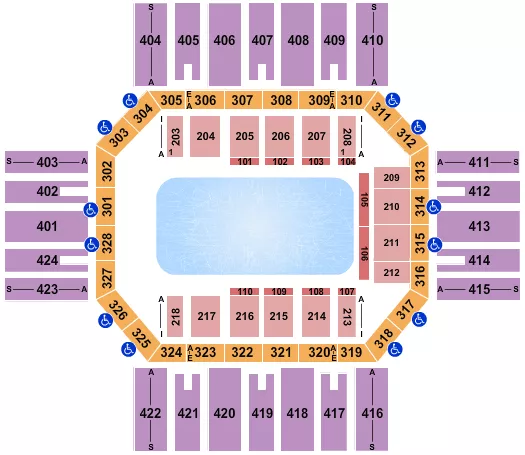 DISNEY ON ICE Seating Map Seating Chart