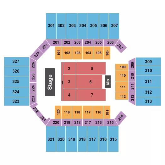 ENDSTAGE 6 Seating Map Seating Chart