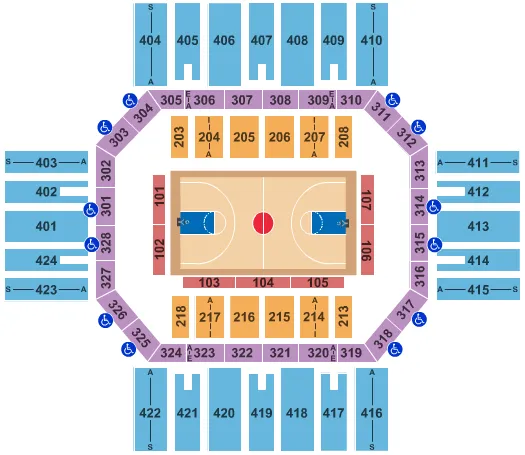 BASKETBALL Seating Map Seating Chart