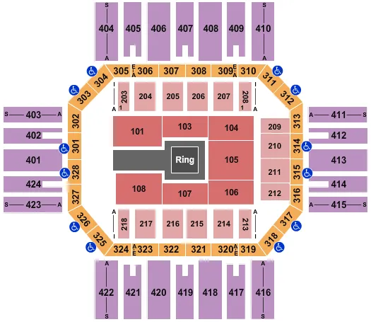 WWE Seating Map Seating Chart