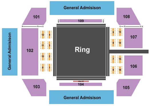 BOXING Seating Map Seating Chart