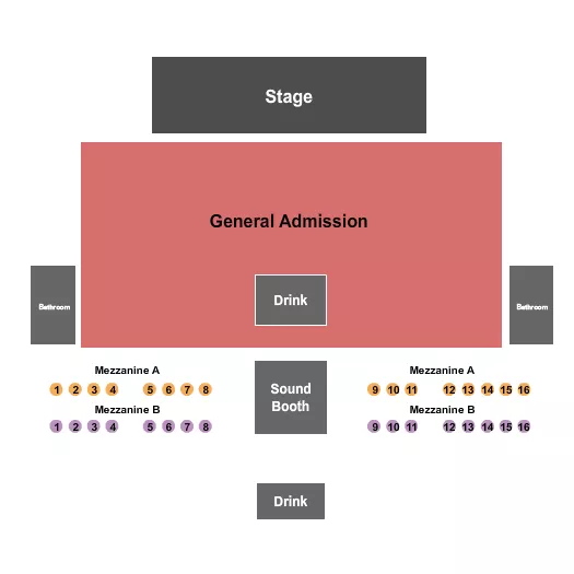GA FLOOR RSV MEZZ Seating Map Seating Chart