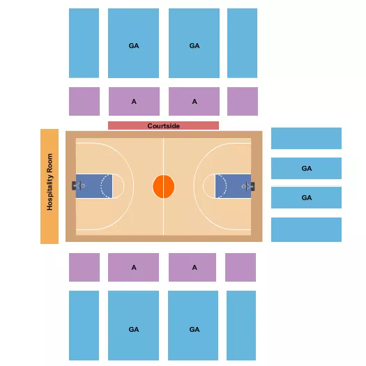 CBS BANK ARENA AT FLOWERS HALL WOMENS BASKETBALL Seating Map Seating Chart
