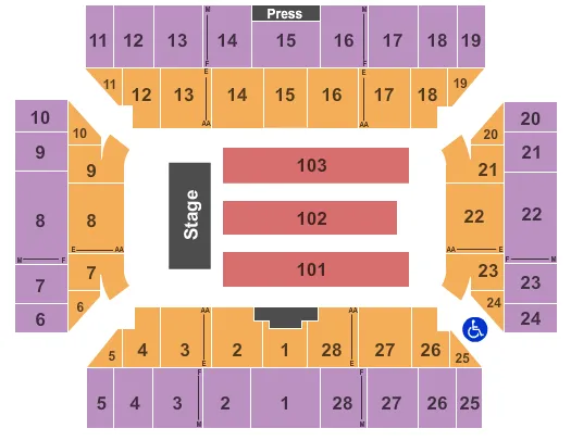 CONCERT Seating Map Seating Chart