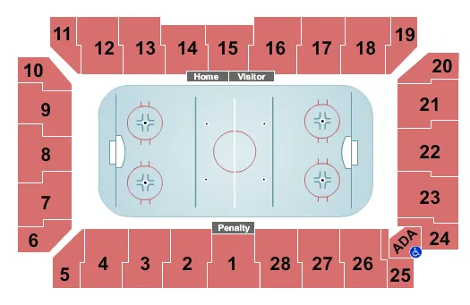 HOCKEY Seating Map Seating Chart