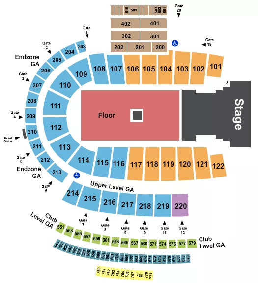 PHISH Seating Map Seating Chart
