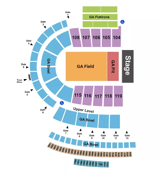 RUFUS DU SOL Seating Map Seating Chart
