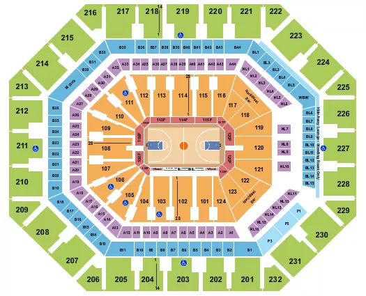 BASKETBALL GLOBETROTTERS Seating Map Seating Chart