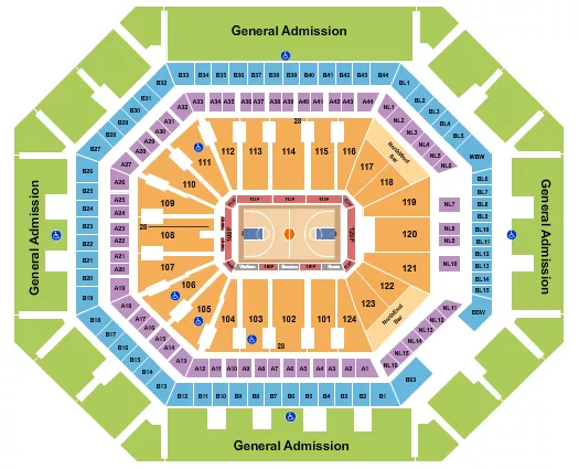 BASKETBALL MERCURY Seating Map Seating Chart