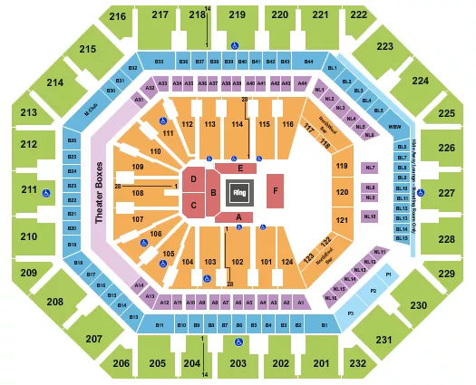 BOXING 2 Seating Map Seating Chart