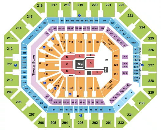 BOXING Seating Map Seating Chart