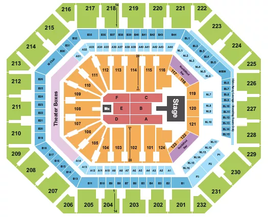 CHRISTIAN NODAL Seating Map Seating Chart