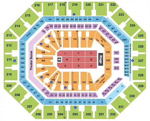 ENDSTAGE 2 Seating Map Seating Chart