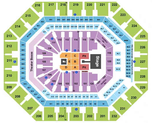 ENDSTAGE GA PIT W CATWALK Seating Map Seating Chart