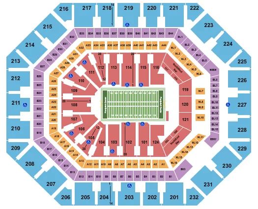 FOOTBALL 1 Seating Map Seating Chart