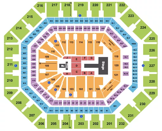 J BALVIN Seating Map Seating Chart