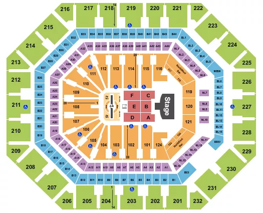 JUSTIN TIMBERLAKE Seating Map Seating Chart