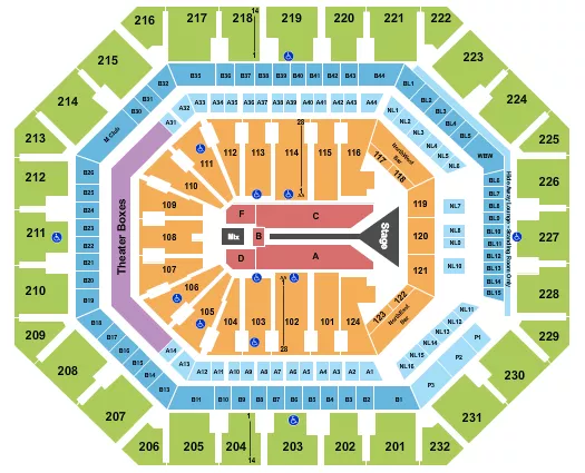 MAROON 5 Seating Map Seating Chart