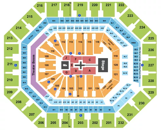 TOBYMAC Seating Map Seating Chart
