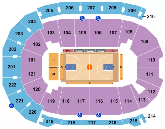 FORD CENTER IN BASKETBALL GLOBETROTTERS Seating Map Seating Chart