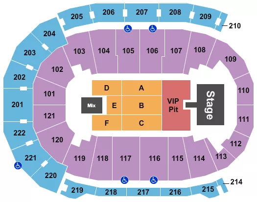 FORD CENTER IN CODY JOHNSON Seating Map Seating Chart