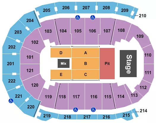 FORD CENTER IN ENDSTAGE PIT 3 Seating Map Seating Chart
