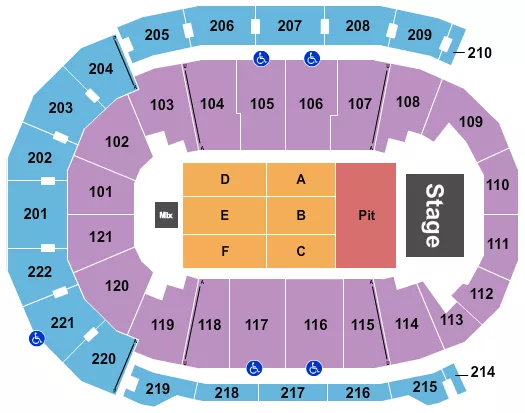 FORD CENTER IN ENDSTAGE PIT 5 Seating Map Seating Chart