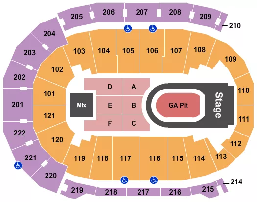 FORD CENTER IN KANE BROWN Seating Map Seating Chart