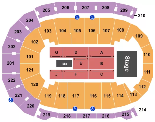 FORD CENTER IN MERCYME 2 Seating Map Seating Chart