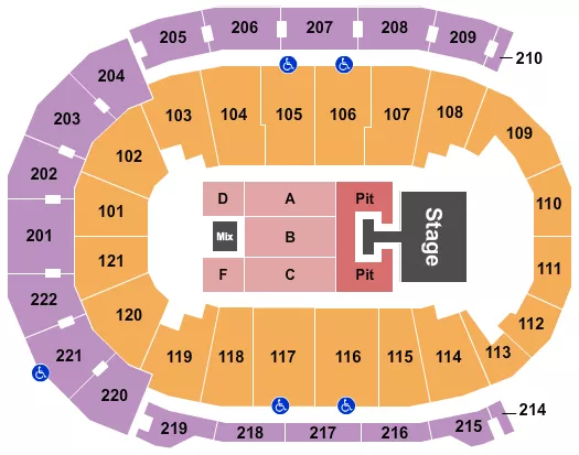 FORD CENTER IN RILEY GREEN Seating Map Seating Chart