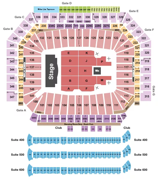 BRUNO MARS Seating Map Seating Chart