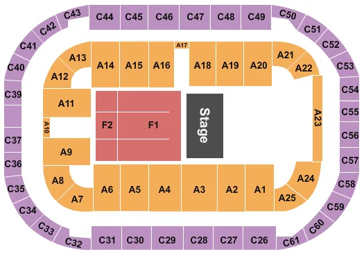 ENDSTAGE 2 Seating Map Seating Chart