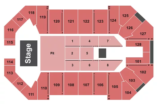 ENDSTAGE GA PIT Seating Map Seating Chart