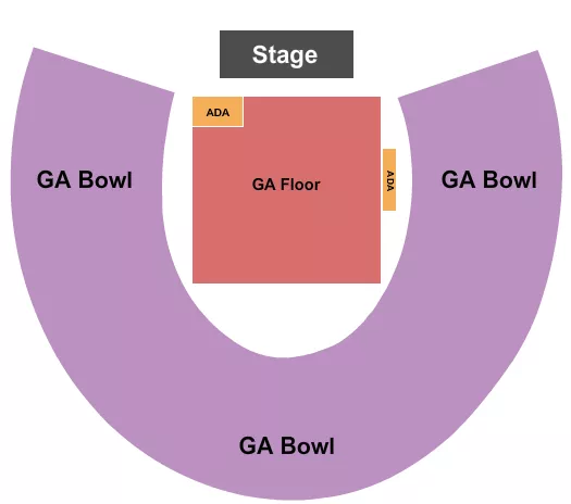 GA FLR GA BOWL Seating Map Seating Chart