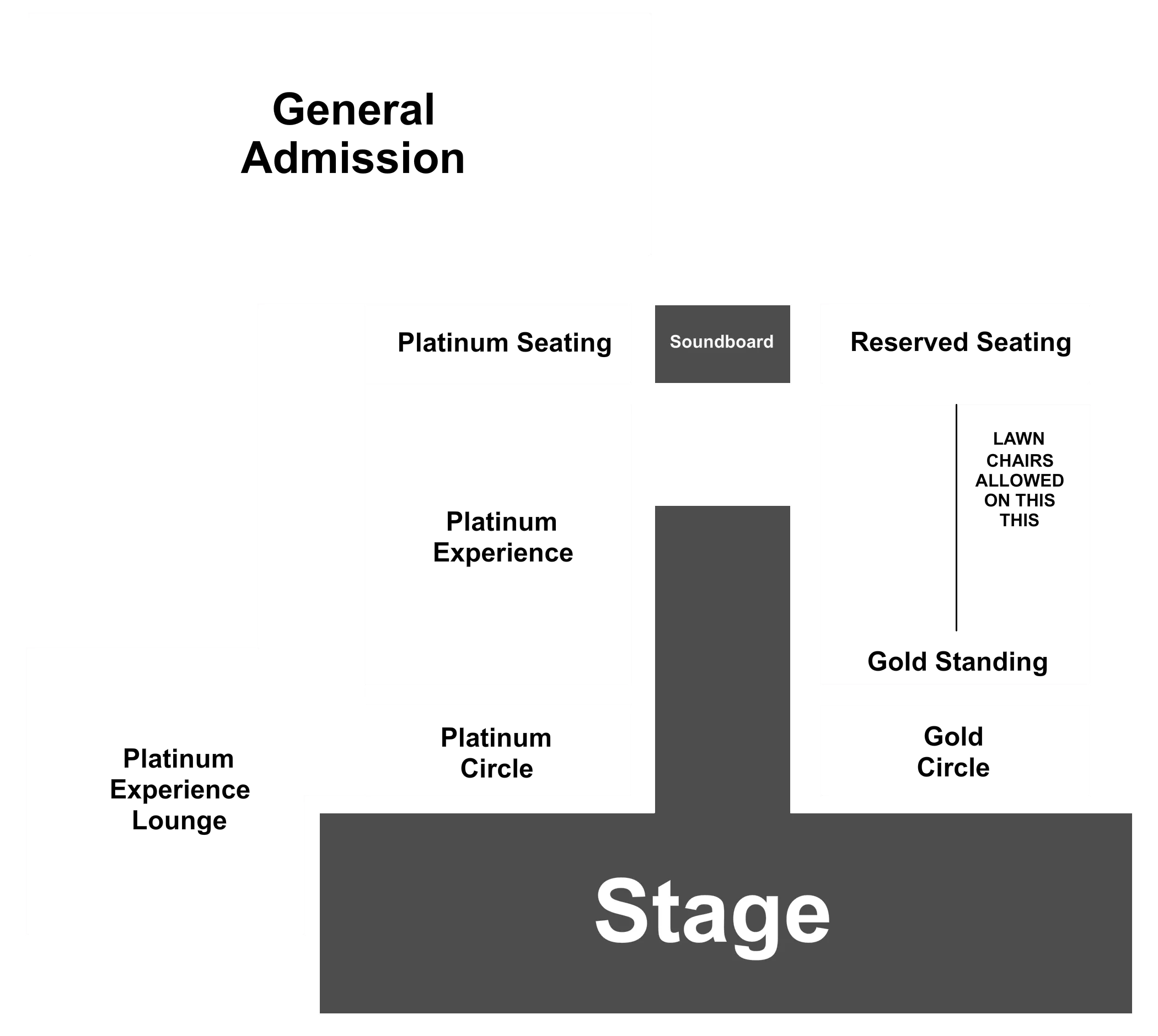 COUNTRY THUNDER Seating Map Seating Chart