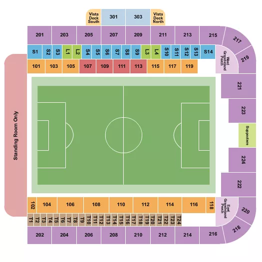 SOCCER Seating Map Seating Chart