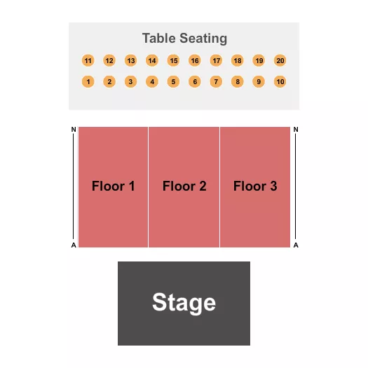 ENDSTAGE TABLES Seating Map Seating Chart