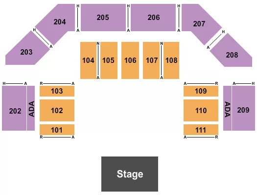 ENDSTAGE Seating Map Seating Chart