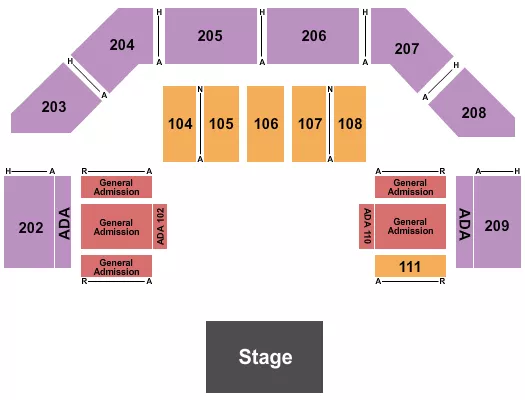 RODEO Seating Map Seating Chart