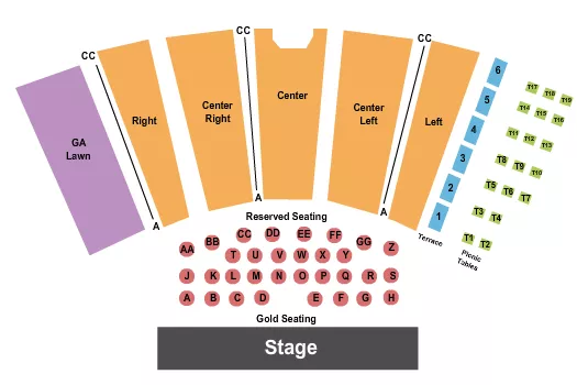 ENDSTAGE TABLES Seating Map Seating Chart