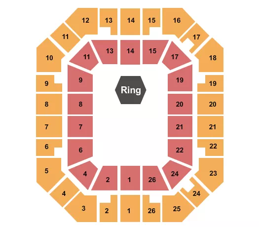 FREEDOM HALL CIVIC CENTER TN MMA Seating Map Seating Chart