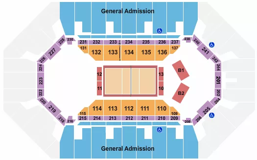 VOLLEYBALL Seating Map Seating Chart
